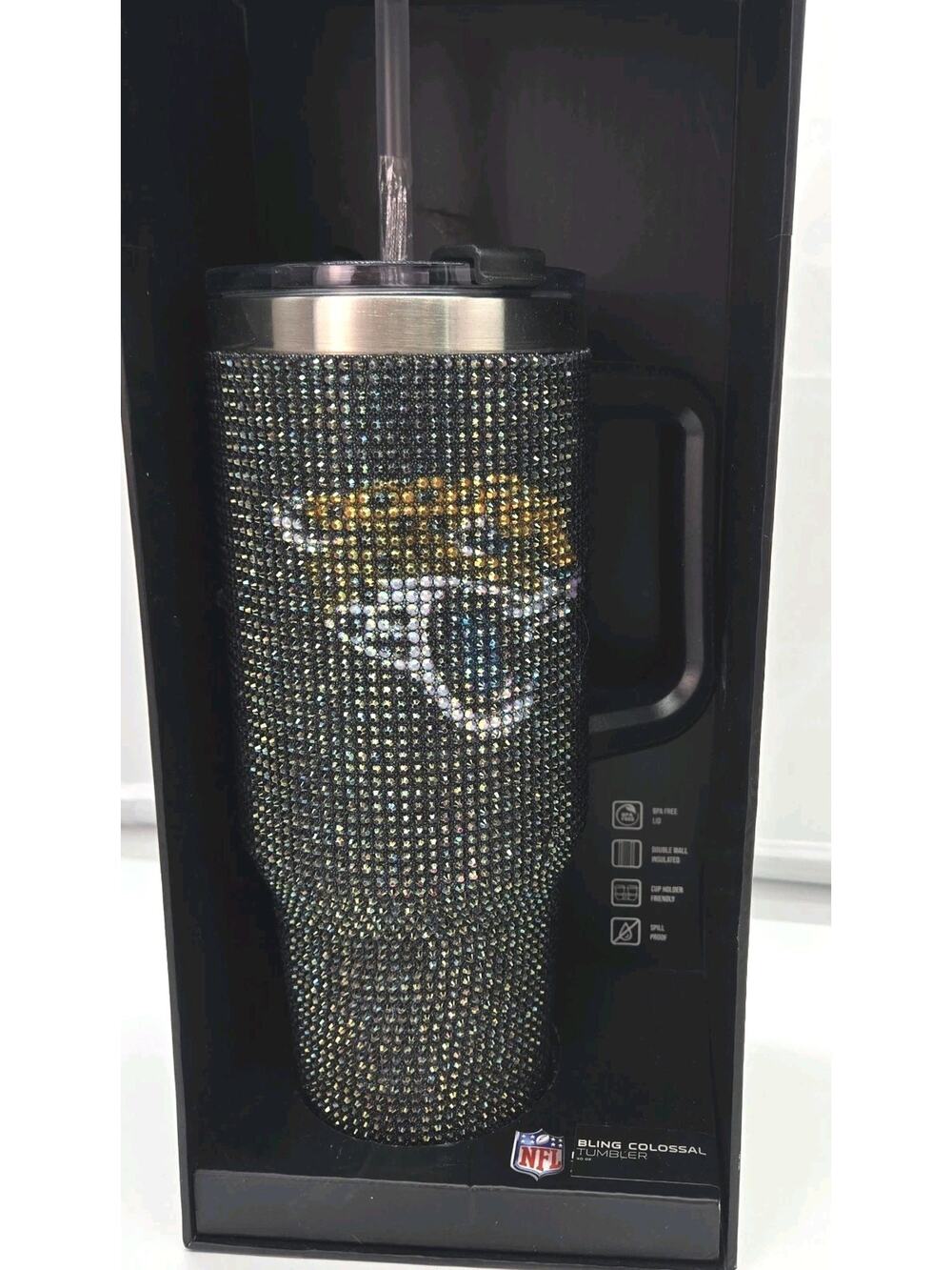 THE MEMORY COMPANY NFL GAME DAY TUMBLER 40OZ STAINLESS JACKSONVILLE JAGUARS NEW!